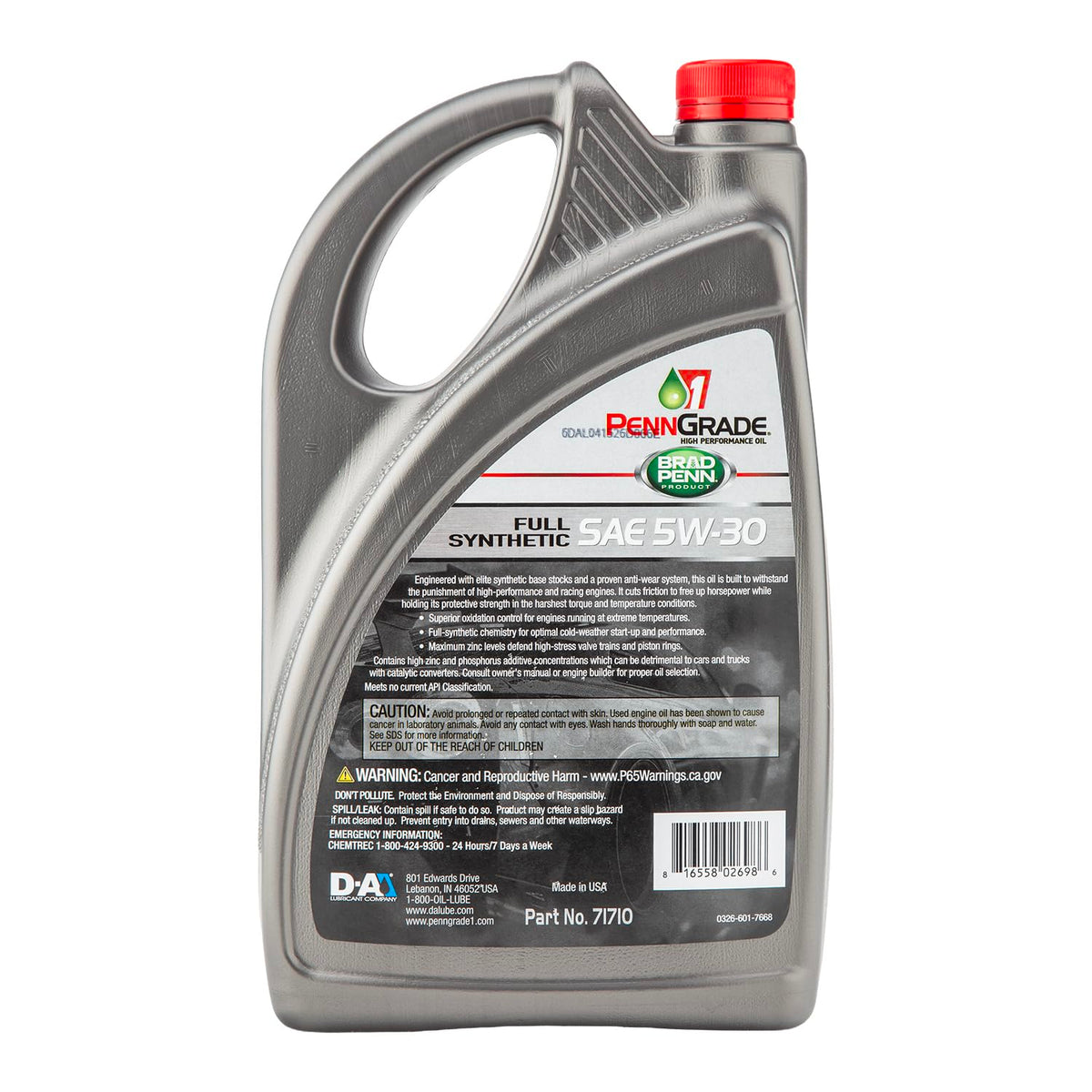 Full Synthetic SAE 50W-30 Motor Oil 5 Quart R36837
