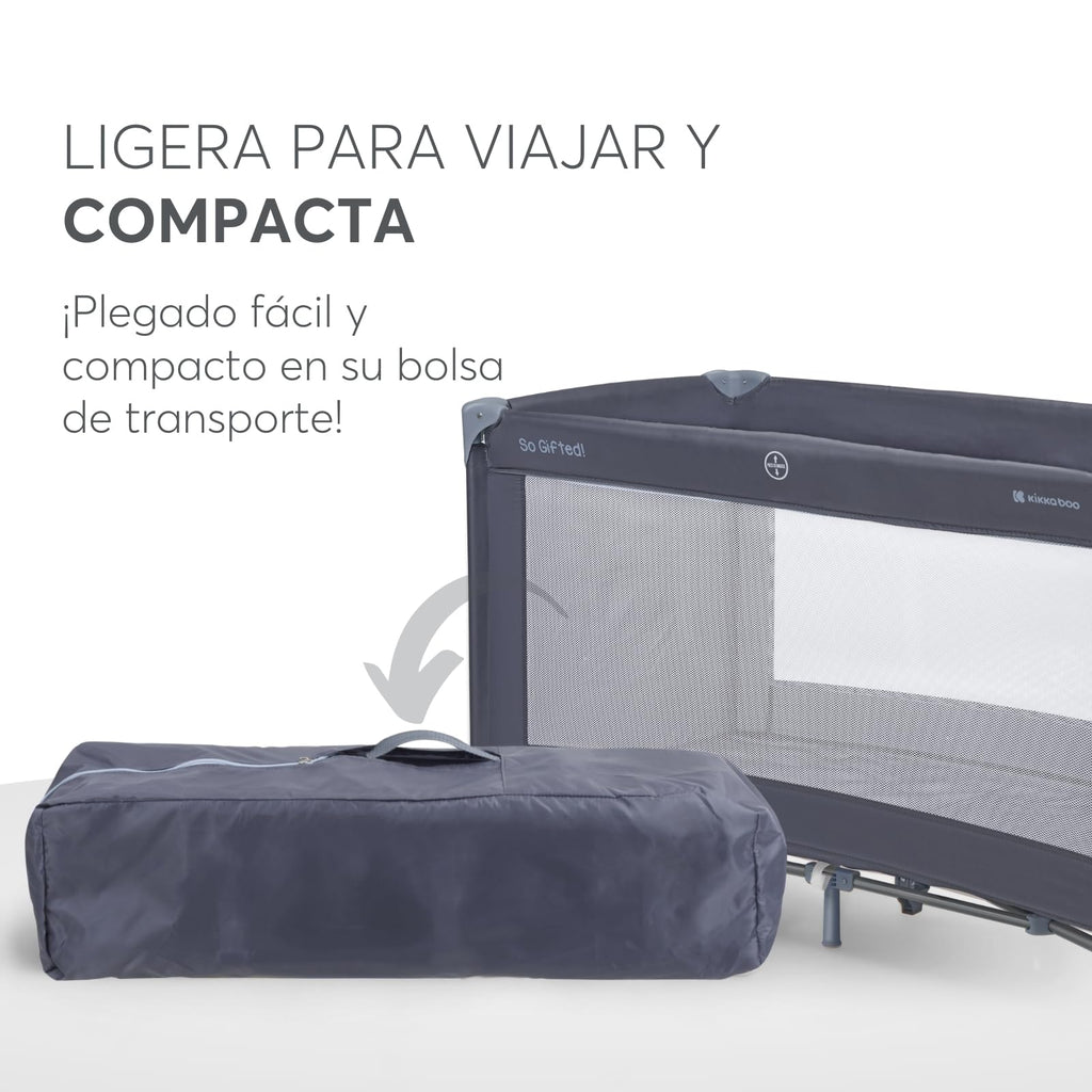 Foldable Lightweight Travel Cot with Carry Bag, Navy Blue Y36074