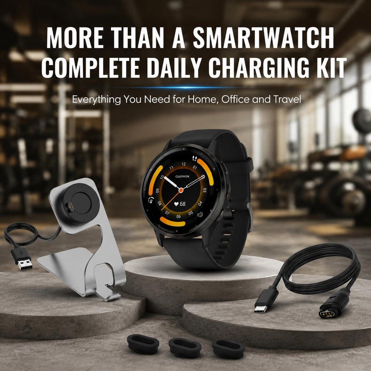 Black 45mm GPS Smartwatch U17770