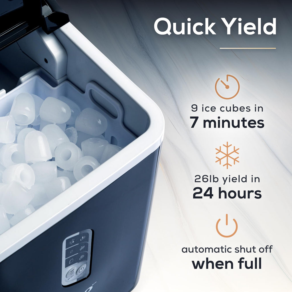 Portable Ice Maker with Scoop and LED Control Panel R178239