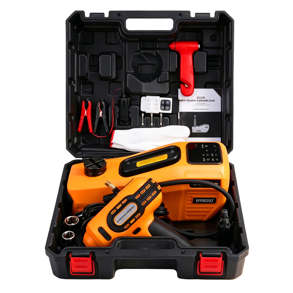 5 Ton 12V Electric Car Jack Kit with Impact Wrench and Tire Inflator Pump O599763