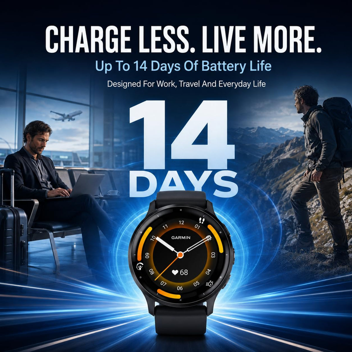 Black 45mm GPS Smartwatch U17770