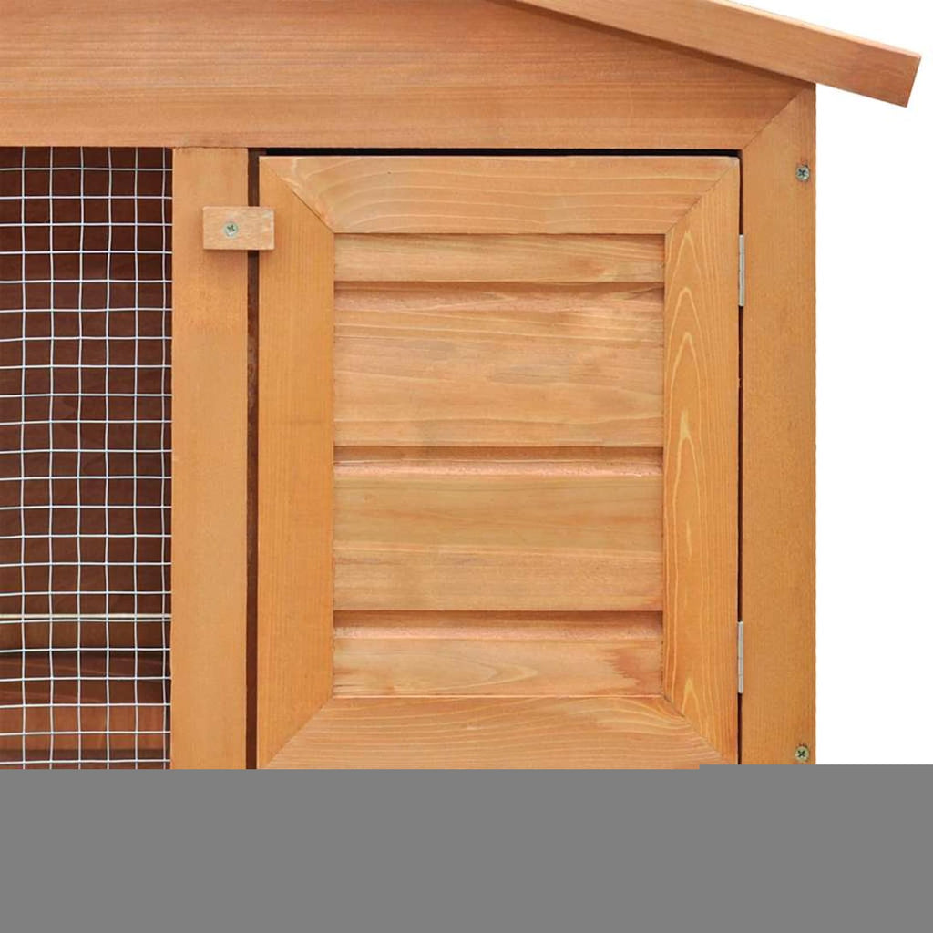 2-Tier Wooden Rabbit Hutch with Ramp G8663