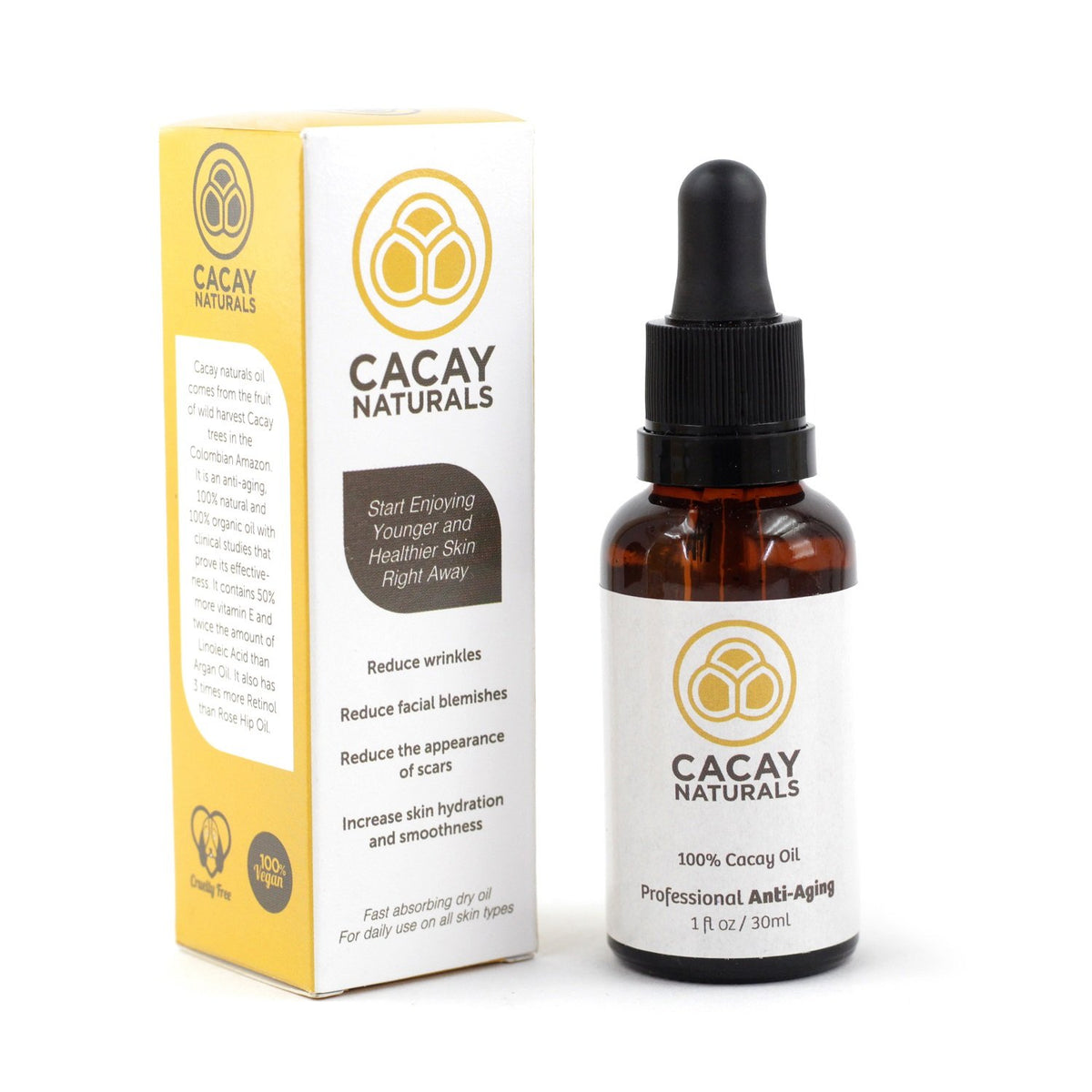 Anti-Aging Face Oil 100% Pure Cacay Oil 1 fl.oz S8211
