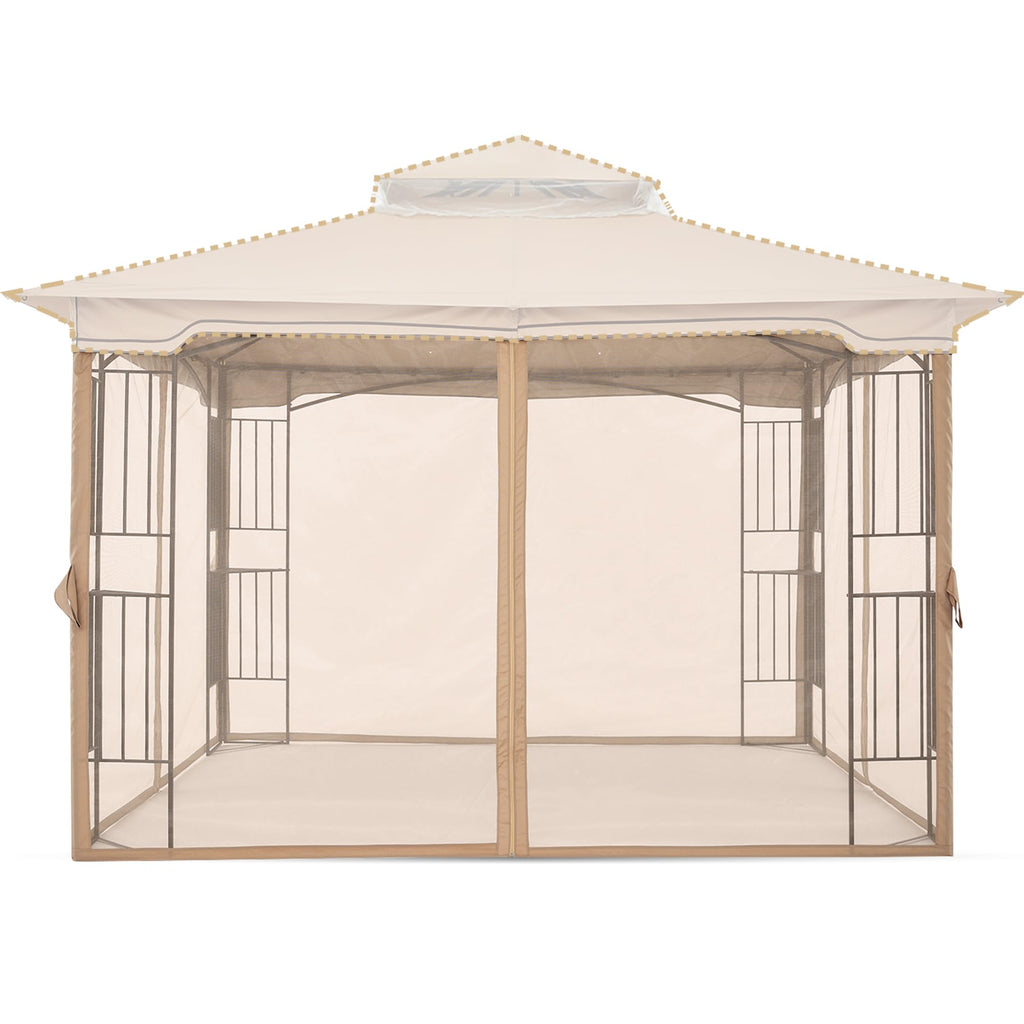 Beige 10x10 ft Gazebo Screen Walls P953