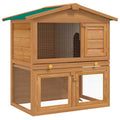 2-Tier Wooden Rabbit Hutch with Ramp G8663