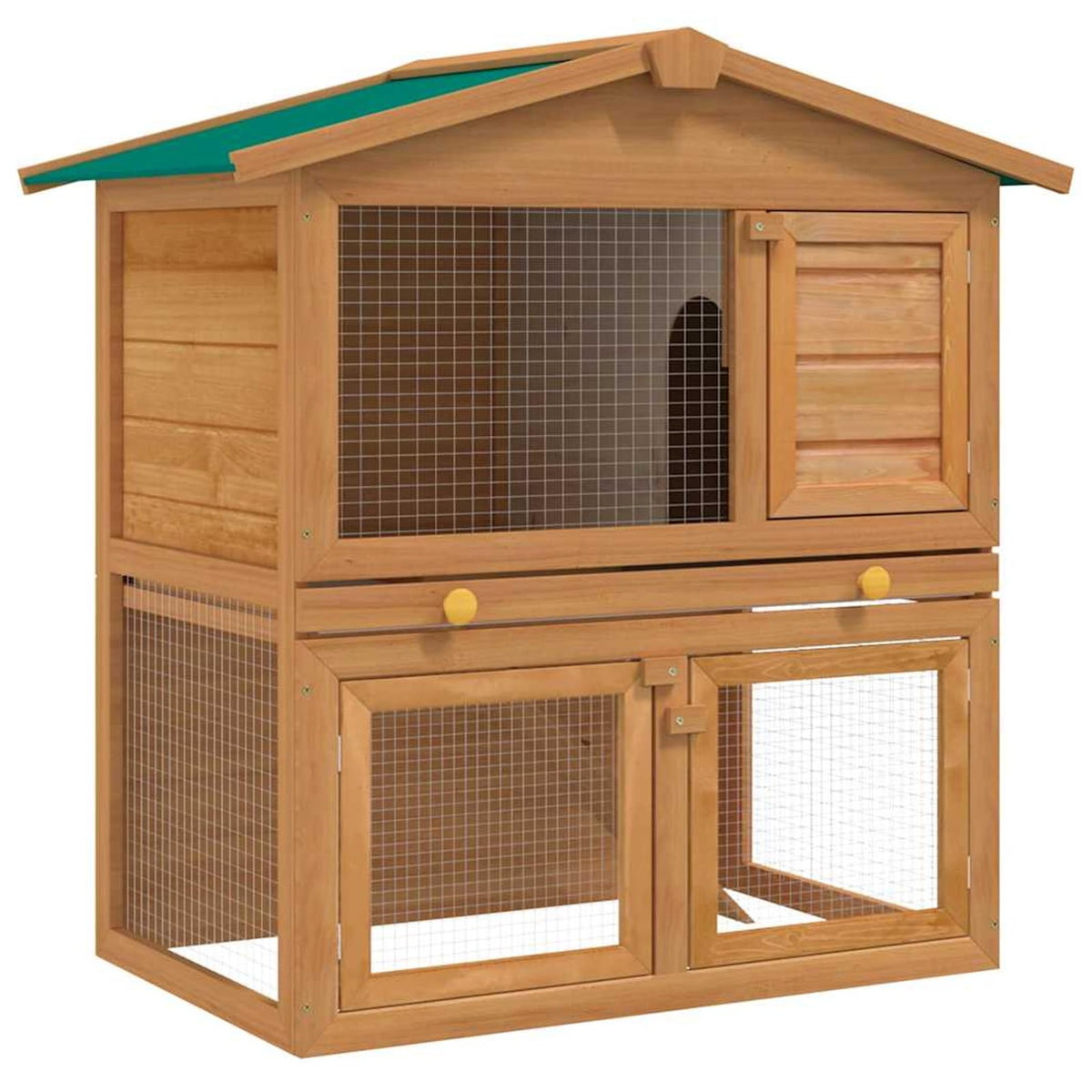 2-Tier Wooden Rabbit Hutch with Ramp G8663