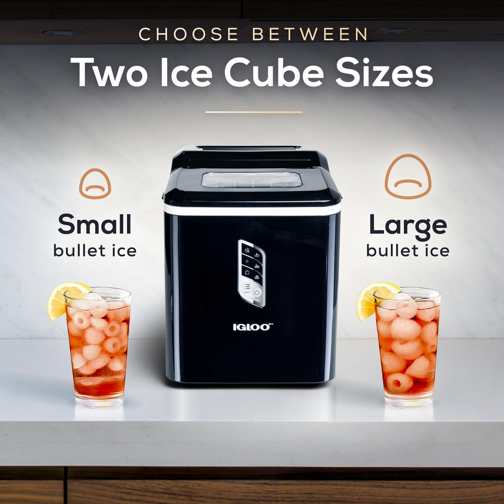 Portable Ice Maker with Scoop and LED Control Panel R178239