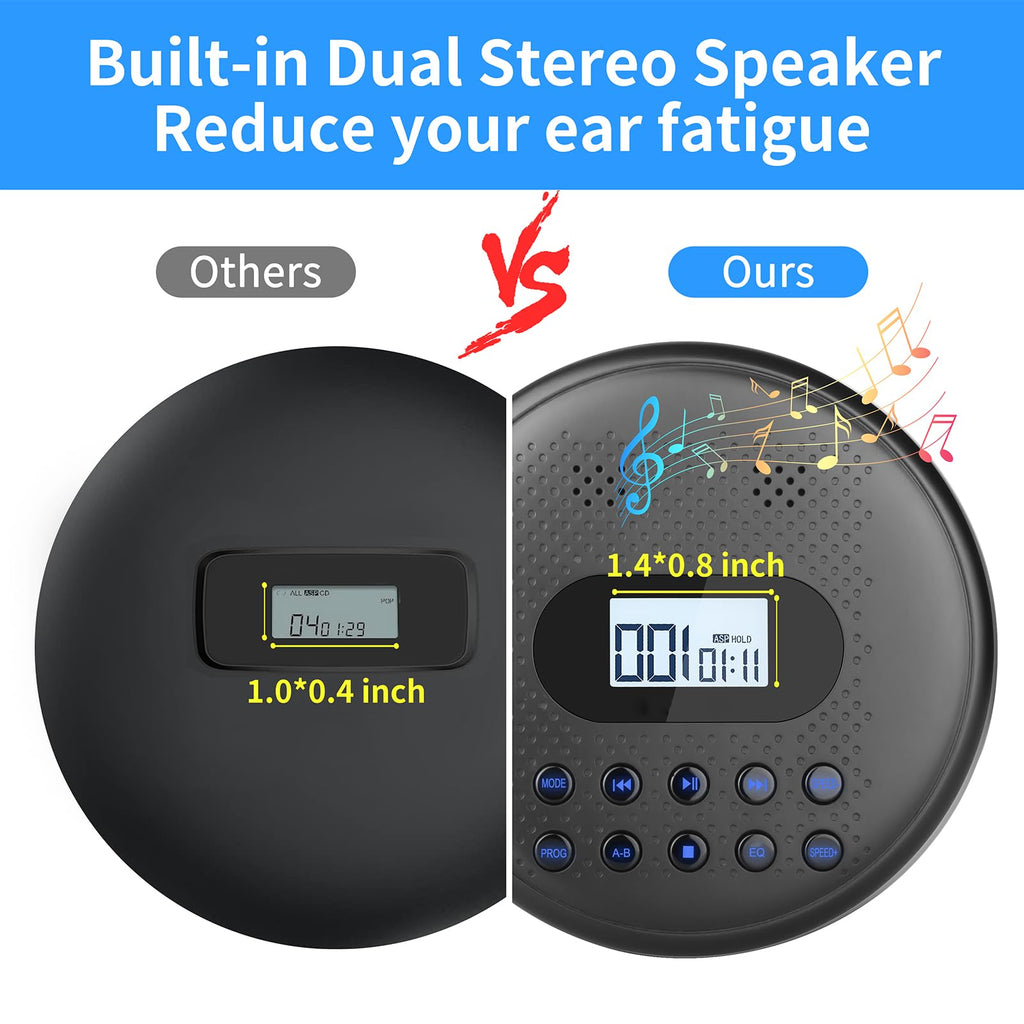 Portable CD Player with Dual Stereo Speakers E9823