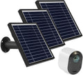 3 Pack Black 6V Solar Panel with 11ft Waterproof Magnetic Power Cable and Adjustable Mount J911