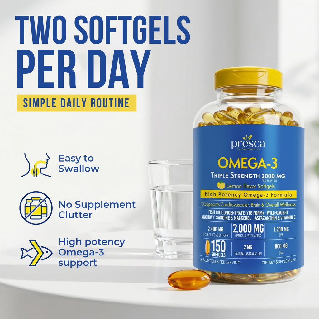 Omega 3 Fish Oil 2400mg 150 Softgels X242599