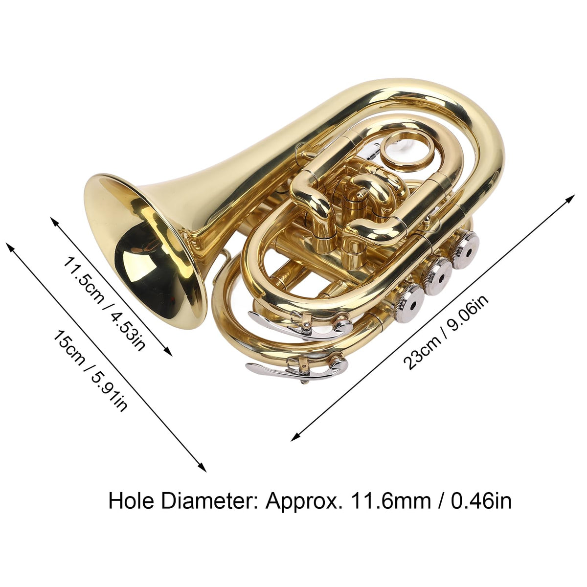 Bb Pocket Trumpet with 7C Mouthpiece and Hard Case J26877