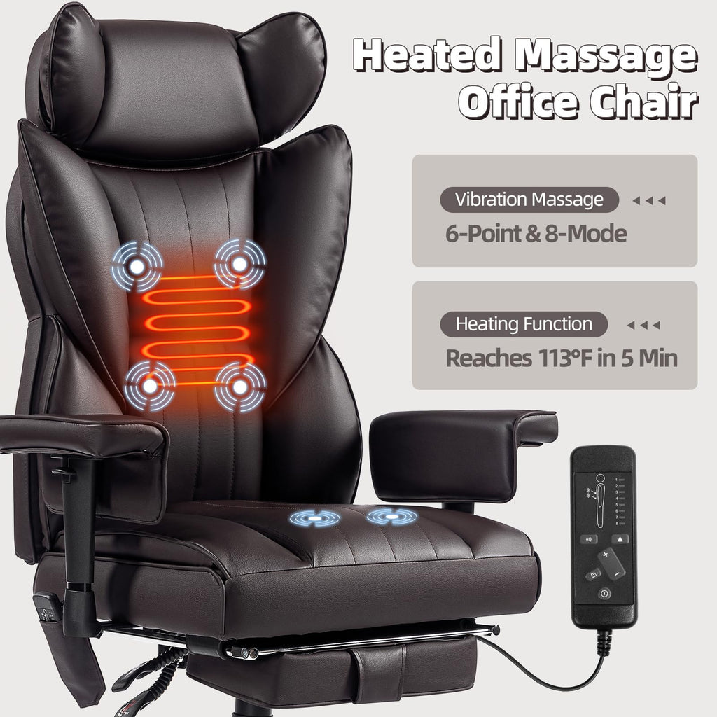 Heated Home Office Chair with Foot Rest L325