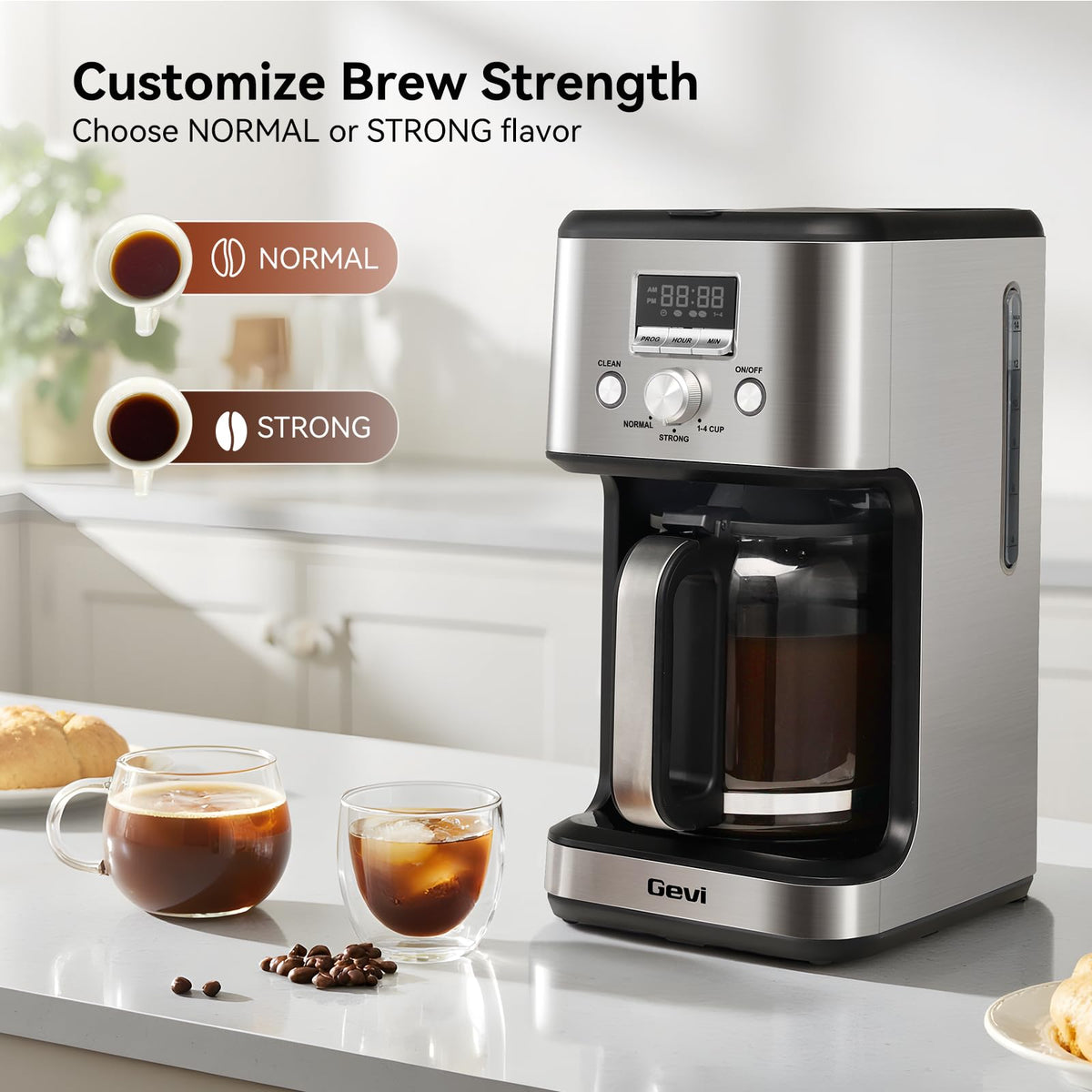 14 Cup Programmable Drip Coffee Maker with Glass Carafe Z871