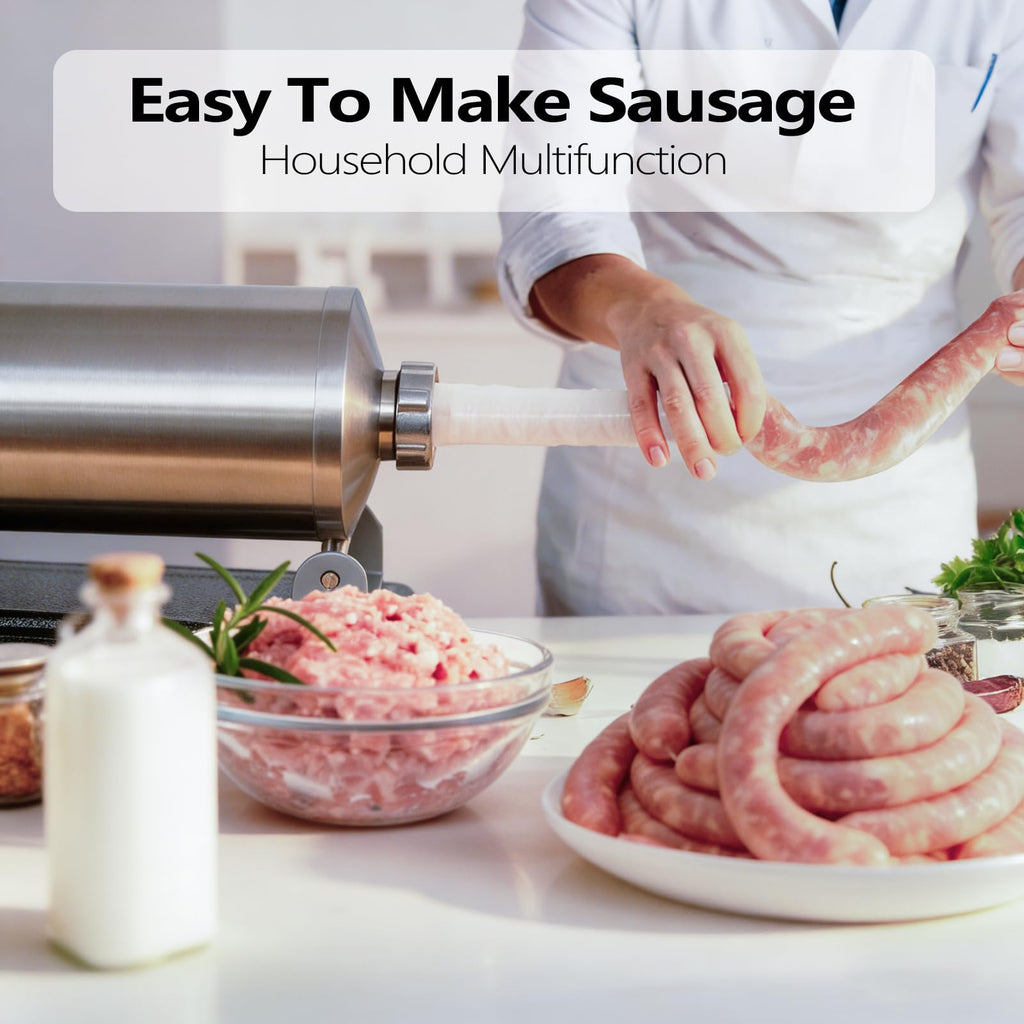 2.5LB Steel Sausage Stuffer with 8 Stuffing Tubes I56091