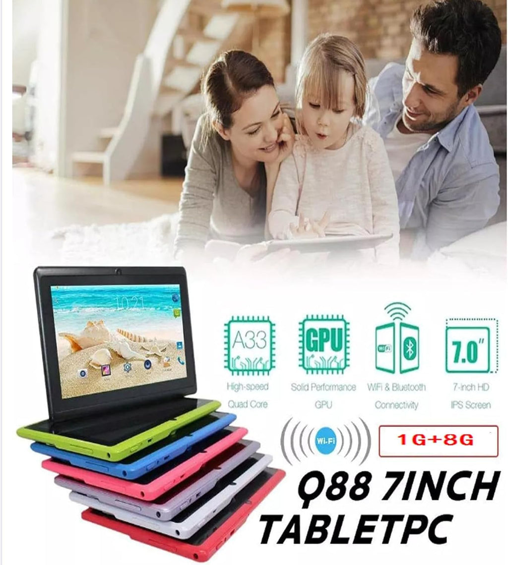 Android Tablet 7-inch HD Display 1GB +8GB 3000 mAh Black Y1279