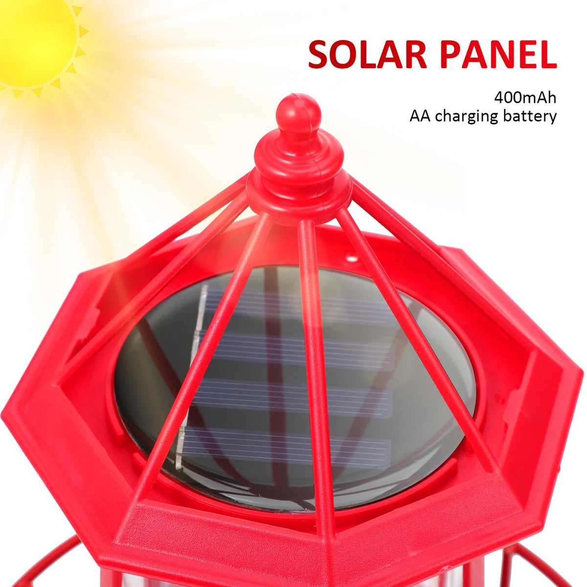 Solar Powered Rotating Lighthouse B525