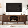 Mid Century TV Stand with Storage and Sliding Doors P645418