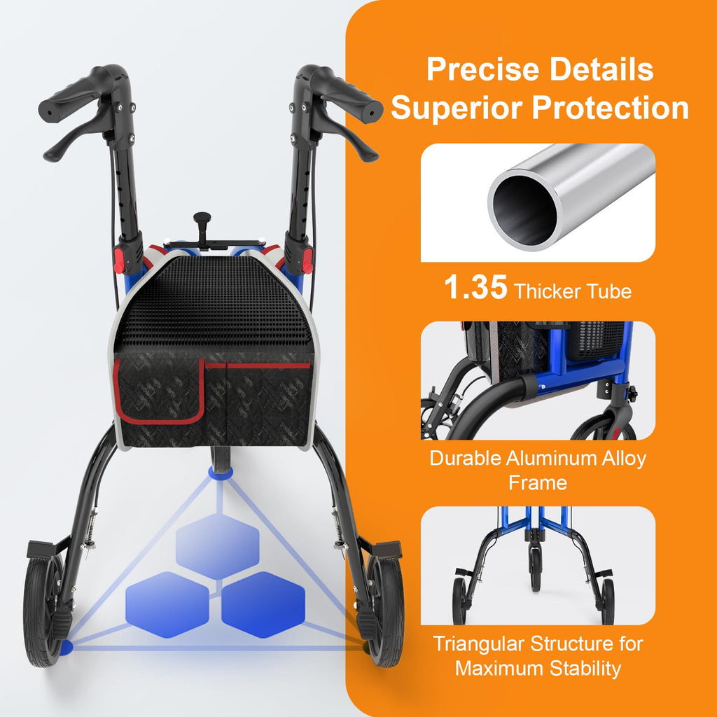 Foldable Narrow 3 Wheel Walker Z1778