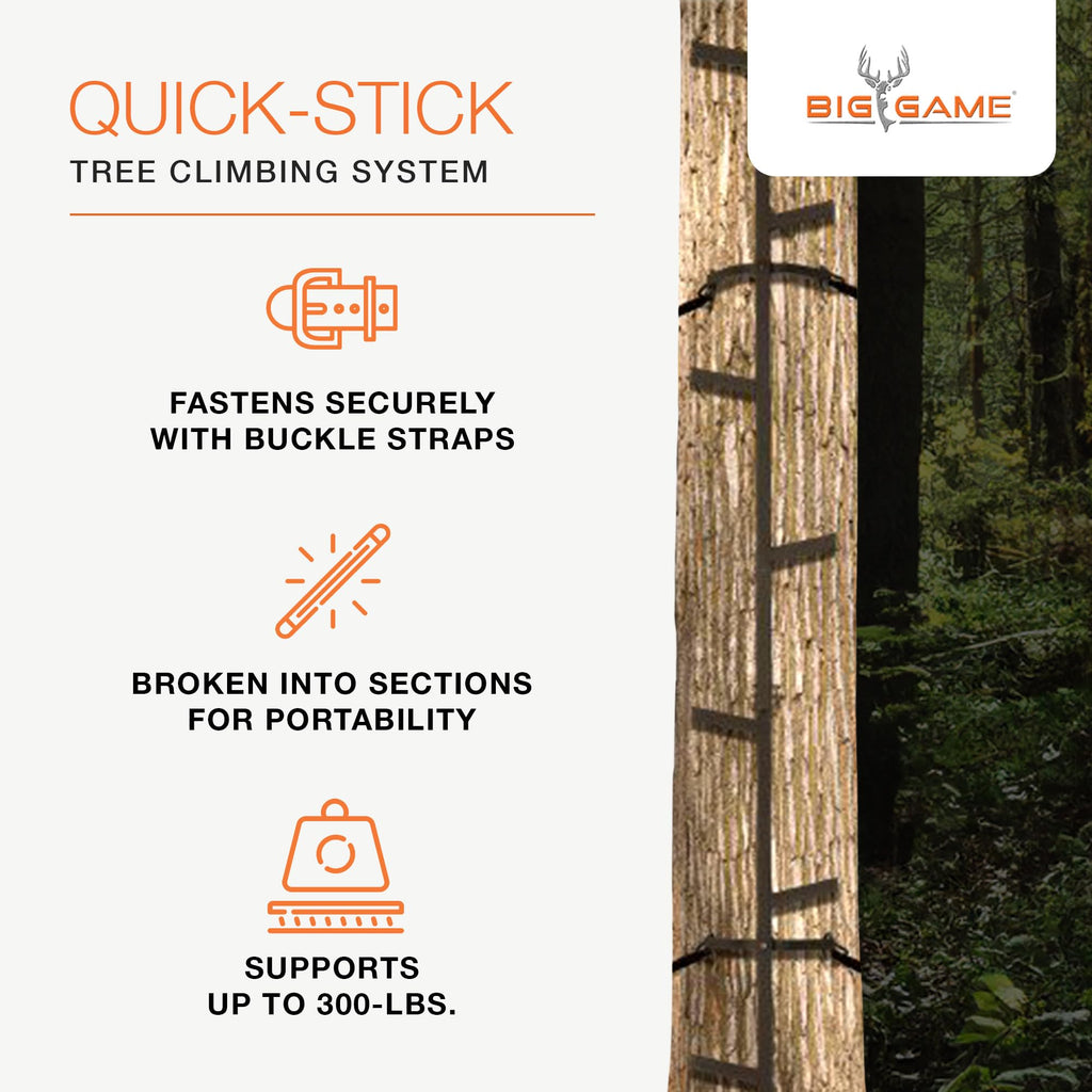 Steel Hang-On Treestand with Flip-Back Seat and Climbing Sticks G900118