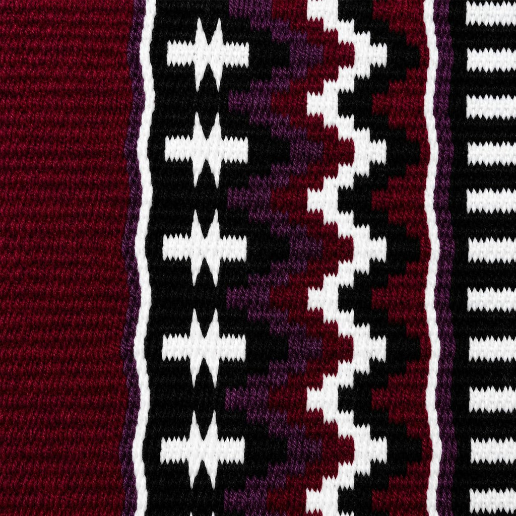 Burgundy Black White Tribal Horse Saddle Pad M812808