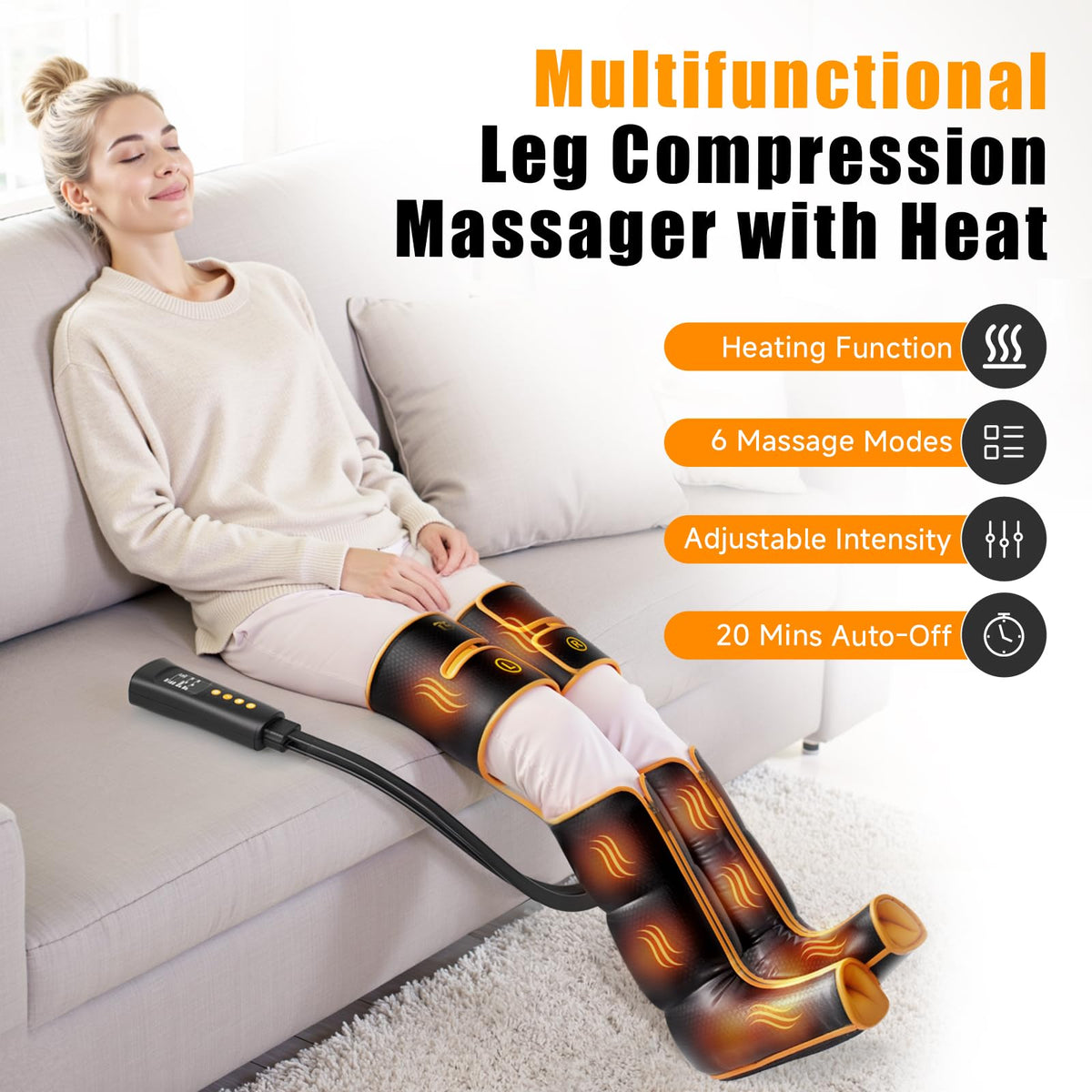 Leg Compression Massager with Heat T455