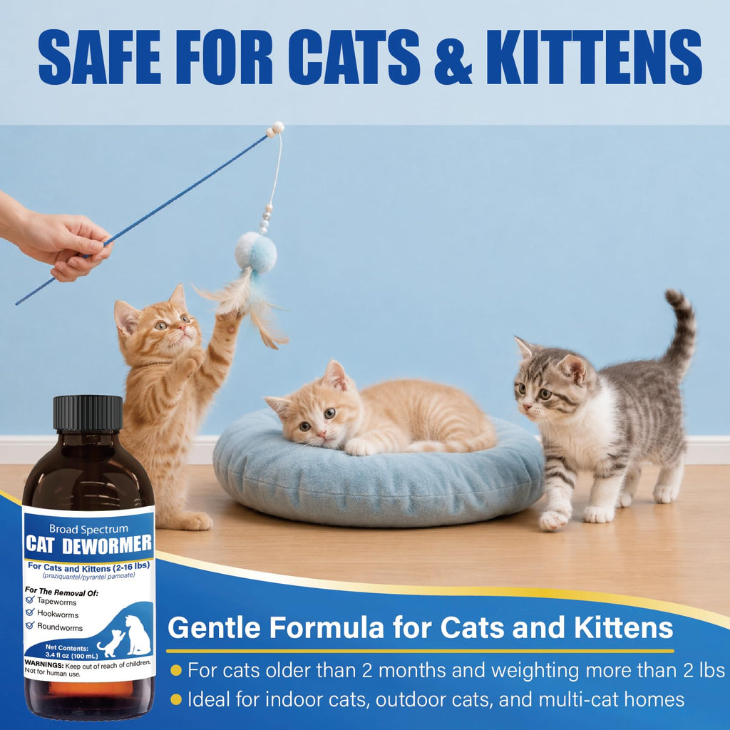 Cat Dewormer Liquid 100 mL with Oral Syringe A44945