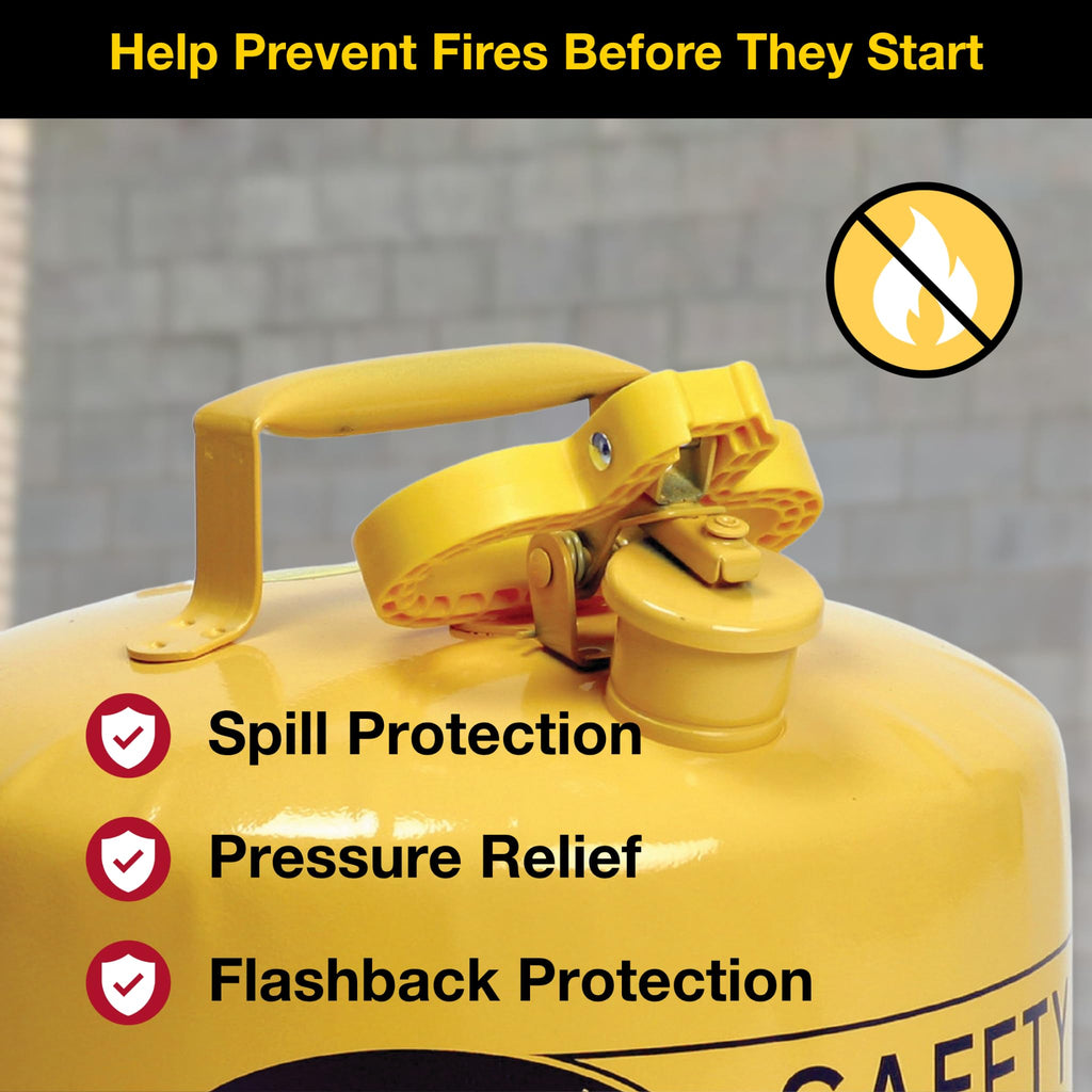 5 Gallon Yellow Safety Gas Can W79818