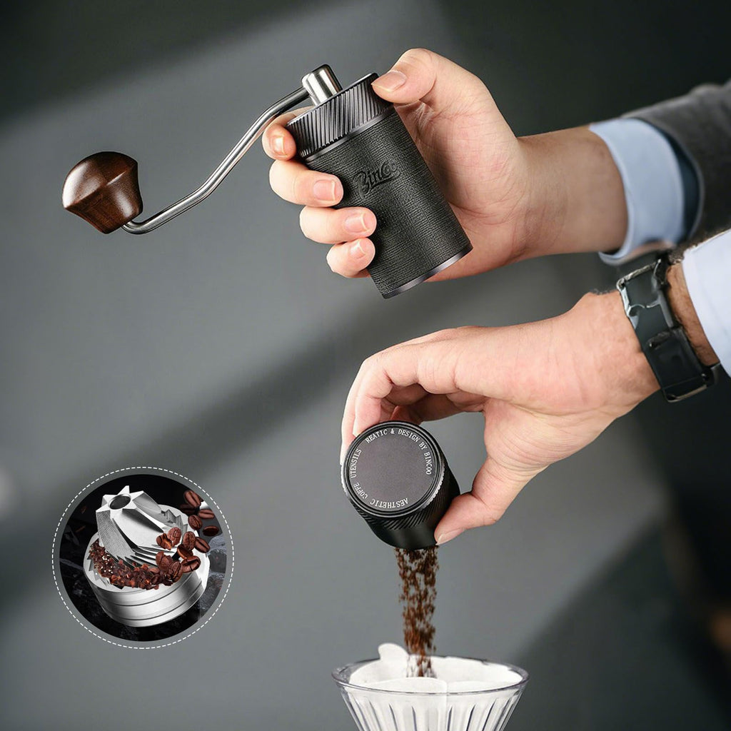 Manual Coffee Bean Grinder with Stainless Steel Conical Burr M9424