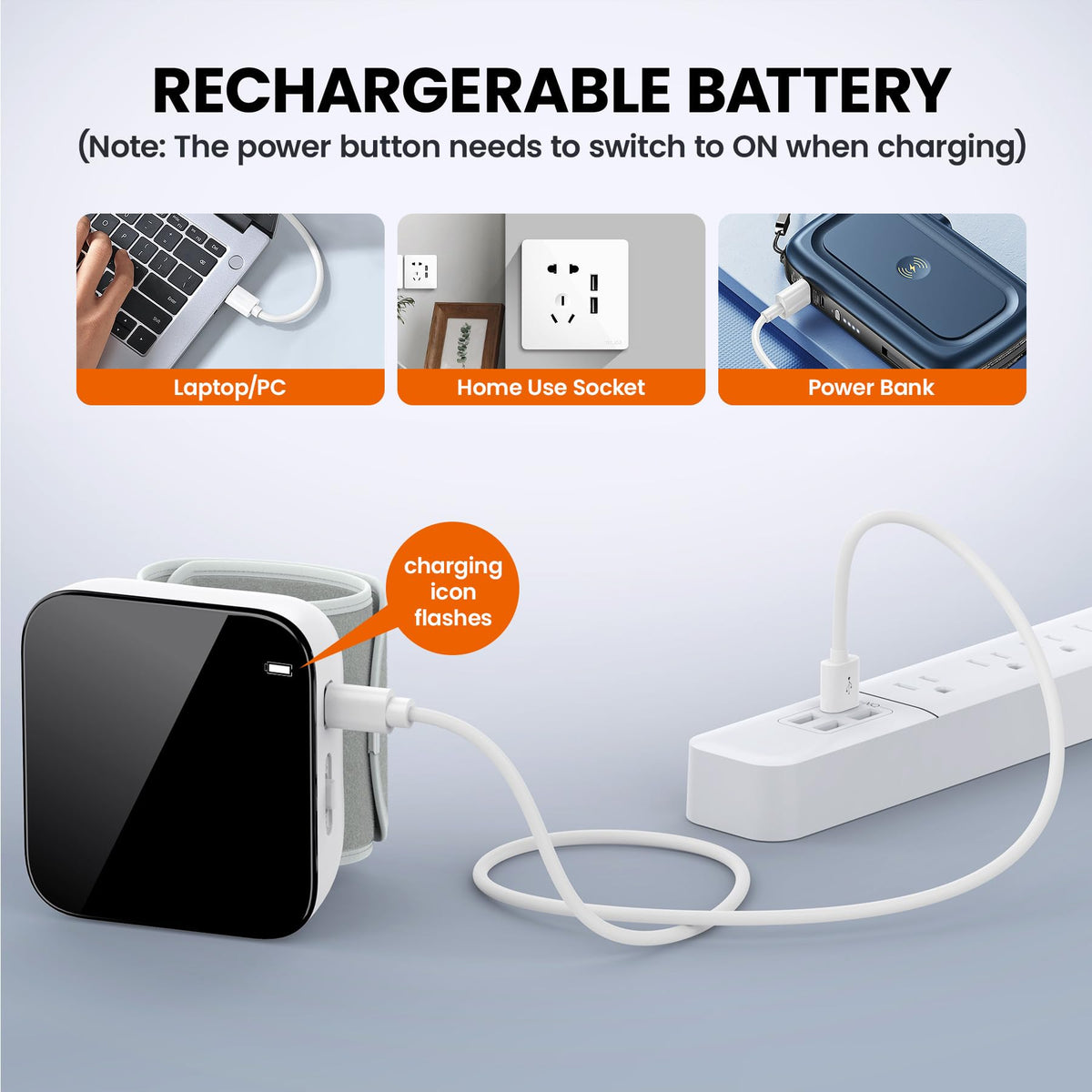 Blood Pressure Monitor Rechargeable with Carrying Case Y8902
