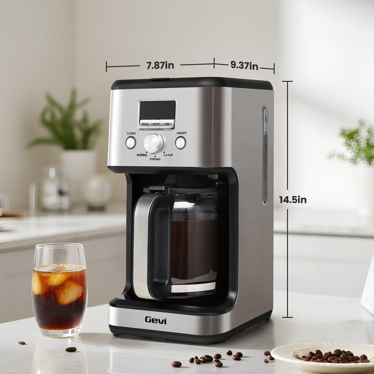 14 Cup Programmable Drip Coffee Maker with Glass Carafe Z871