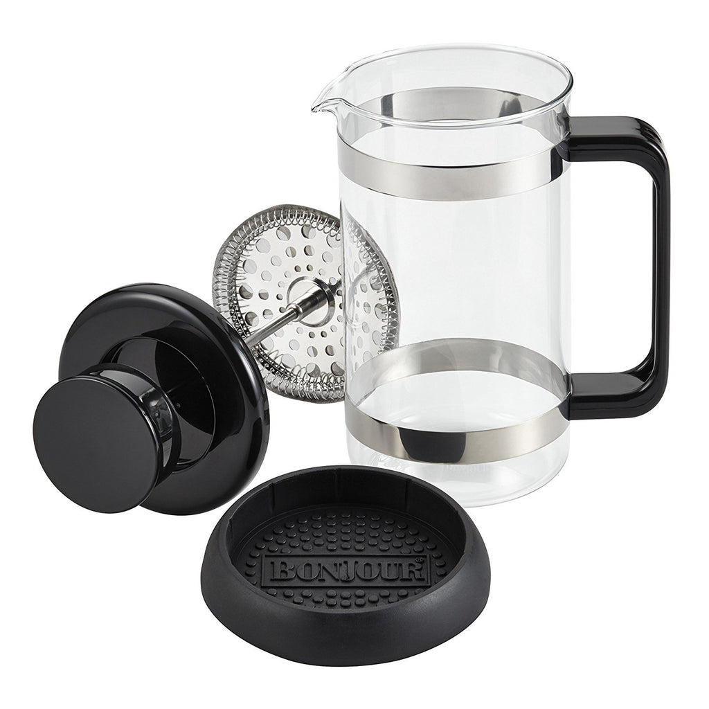 Borosilicate Glass French Press with Coaster & Scoop, 33.8-Ounce Q525