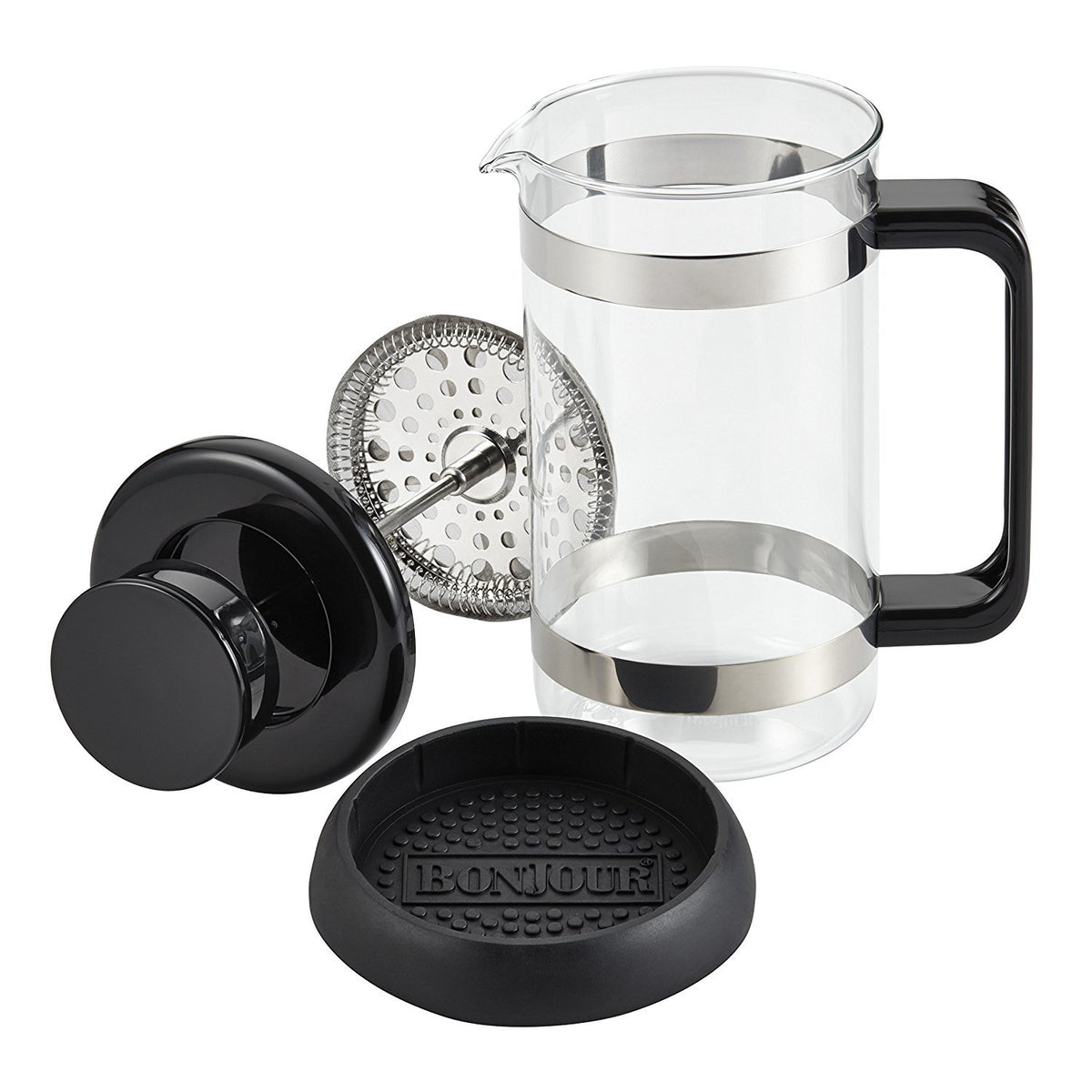 Borosilicate Glass French Press with Coaster & Scoop, 33.8-Ounce Q525