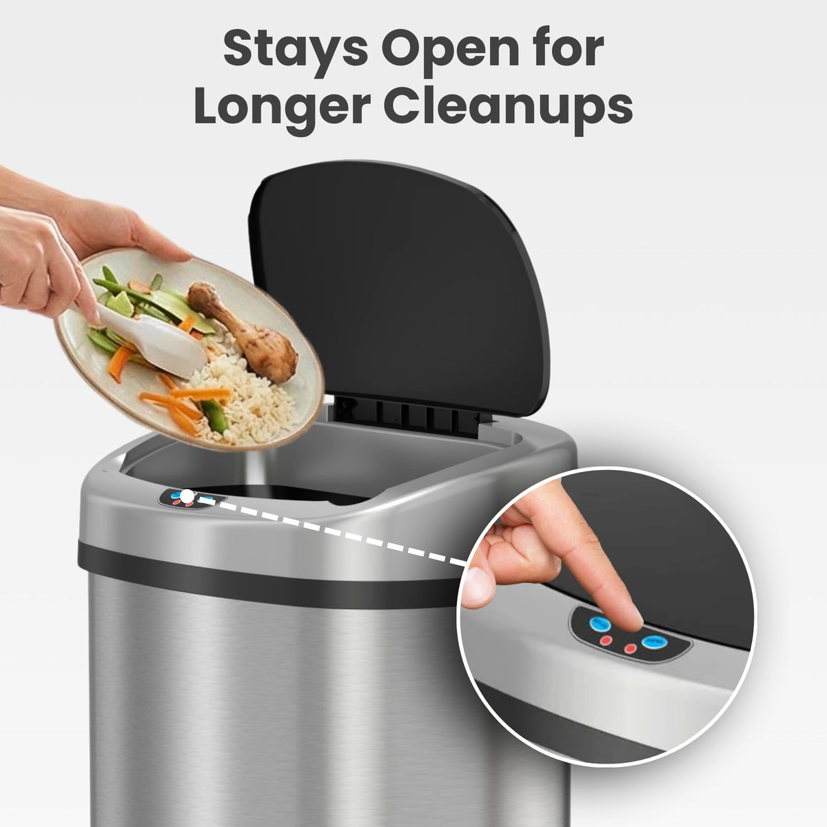 13 G Stainless Steel Sensor Trash Can M619