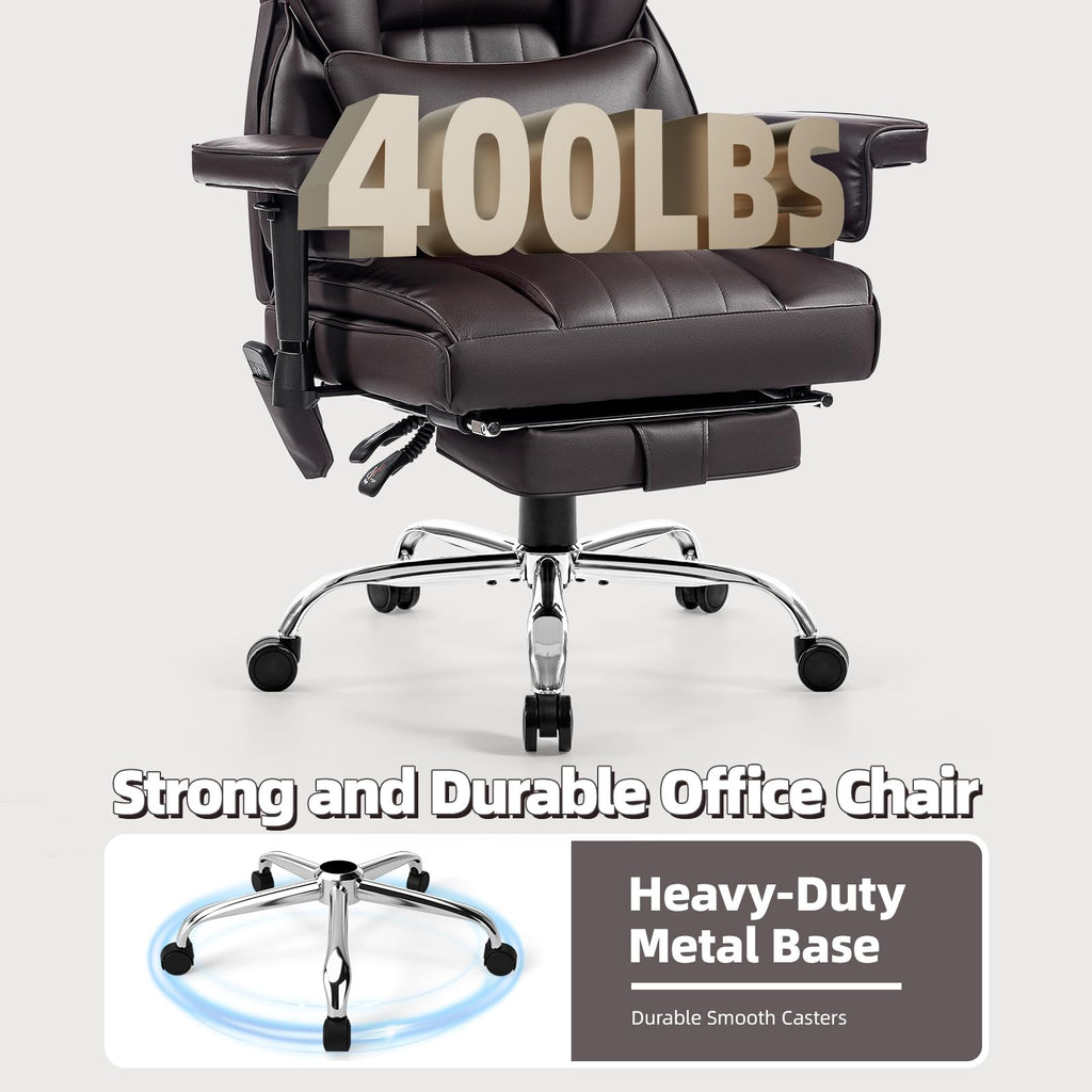 Heated Home Office Chair with Foot Rest L325