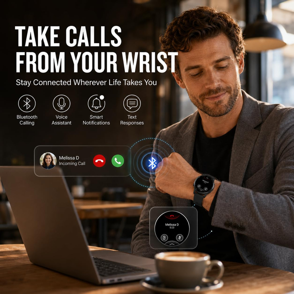 Black 45mm GPS Smartwatch U17770