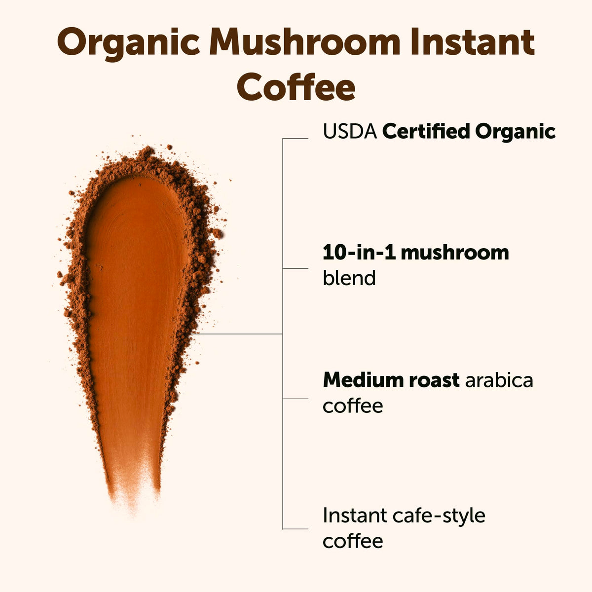 Organic Instant Mushroom Coffee, 14 oz Medium Roast Arabica D914