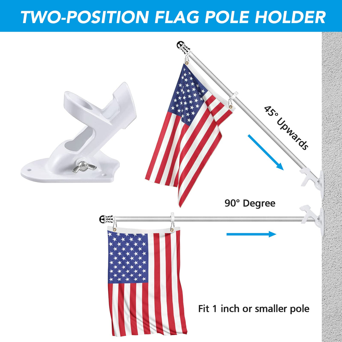 Heavy Duty Aluminum Flag Pole Holder D473
