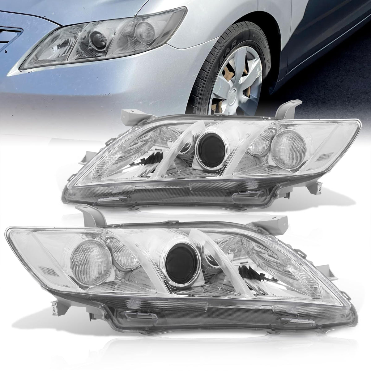 Projector Headlights Headlamps Signal Lamps Assembly Pair Set O140