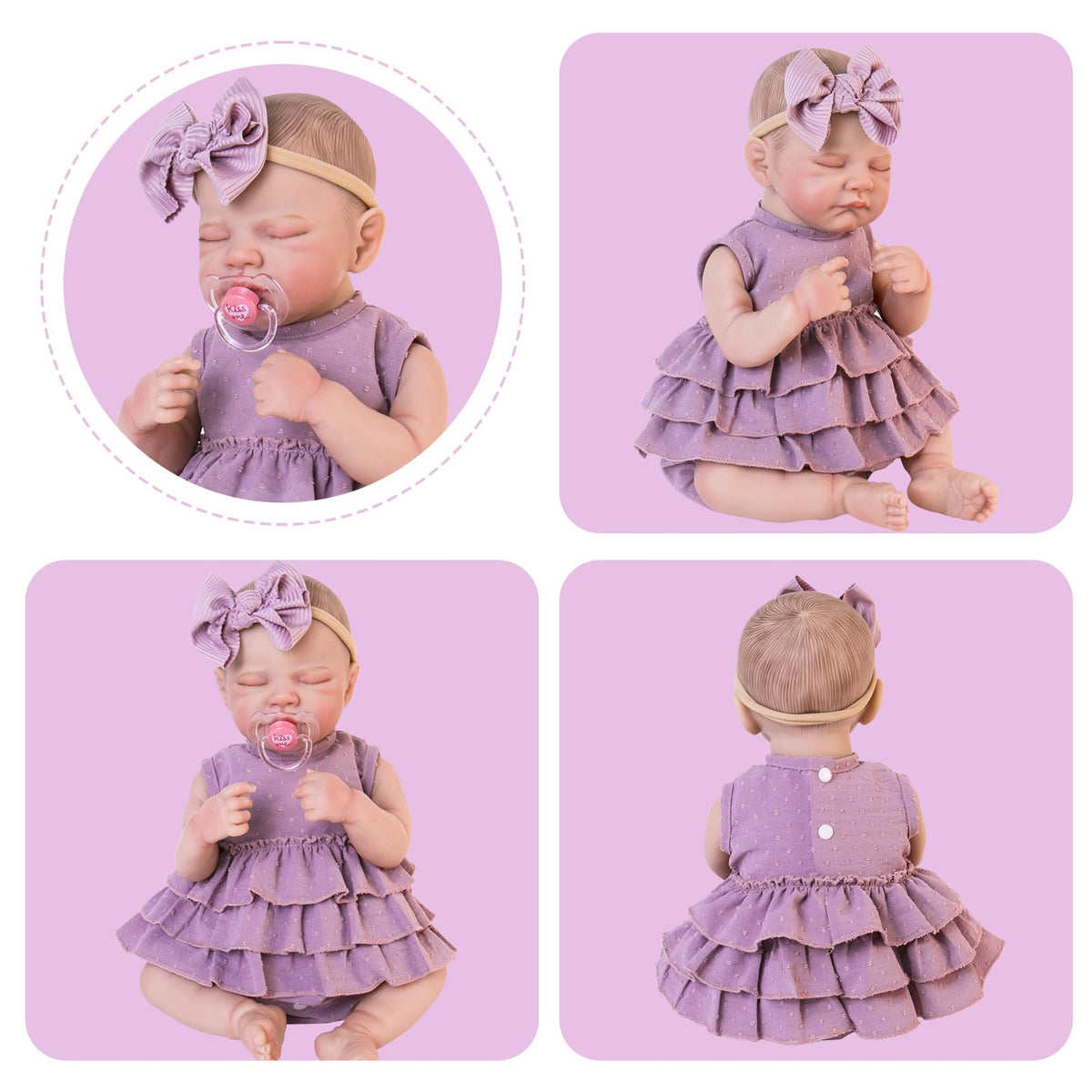 20 Inch Purple Dress Doll Clothing Set A208265