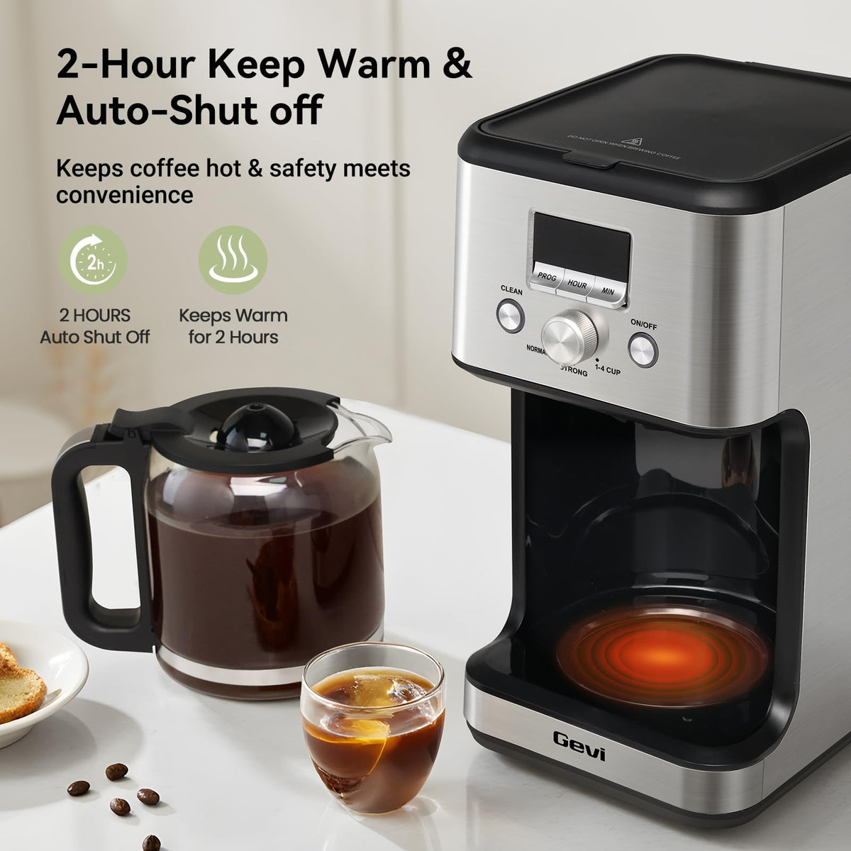 14 Cup Programmable Drip Coffee Maker with Glass Carafe Z871