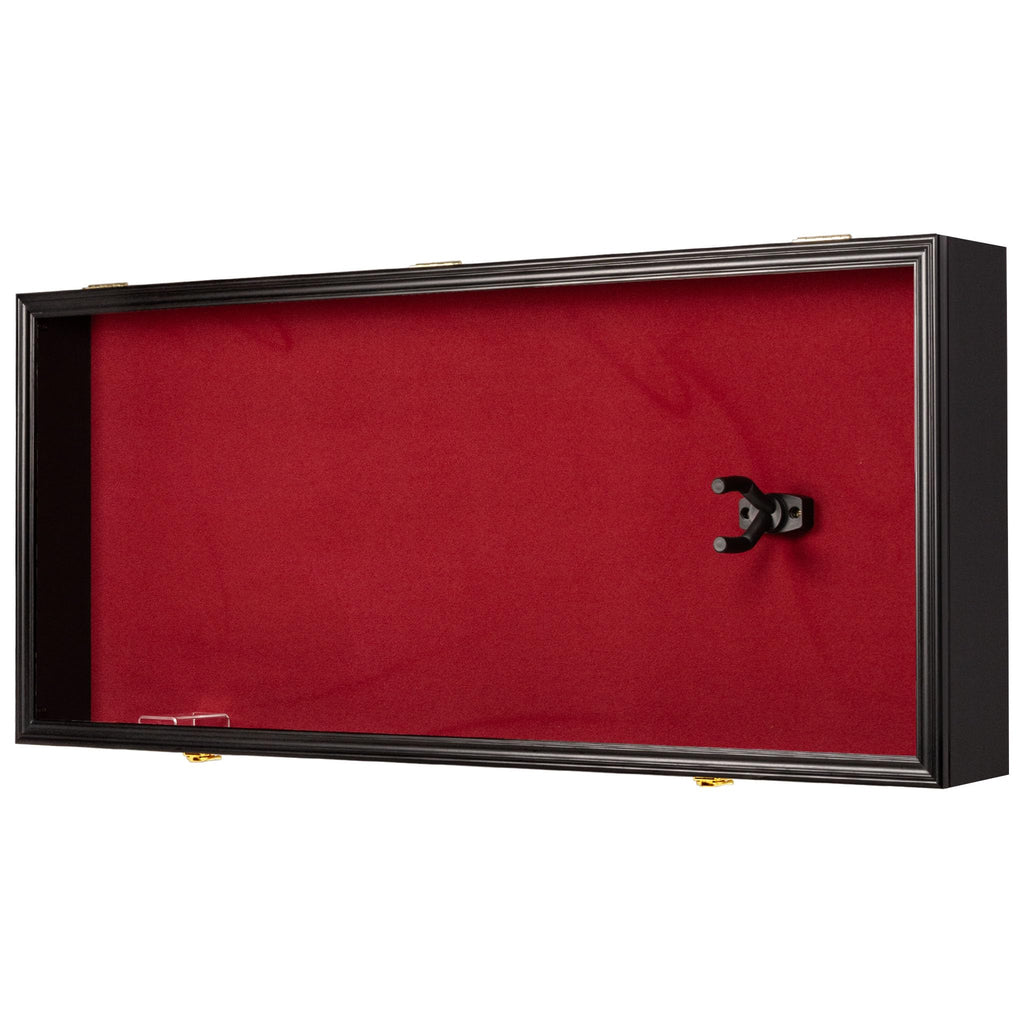 41" Lockable Guitar Display Case with Red Felt Interior E996