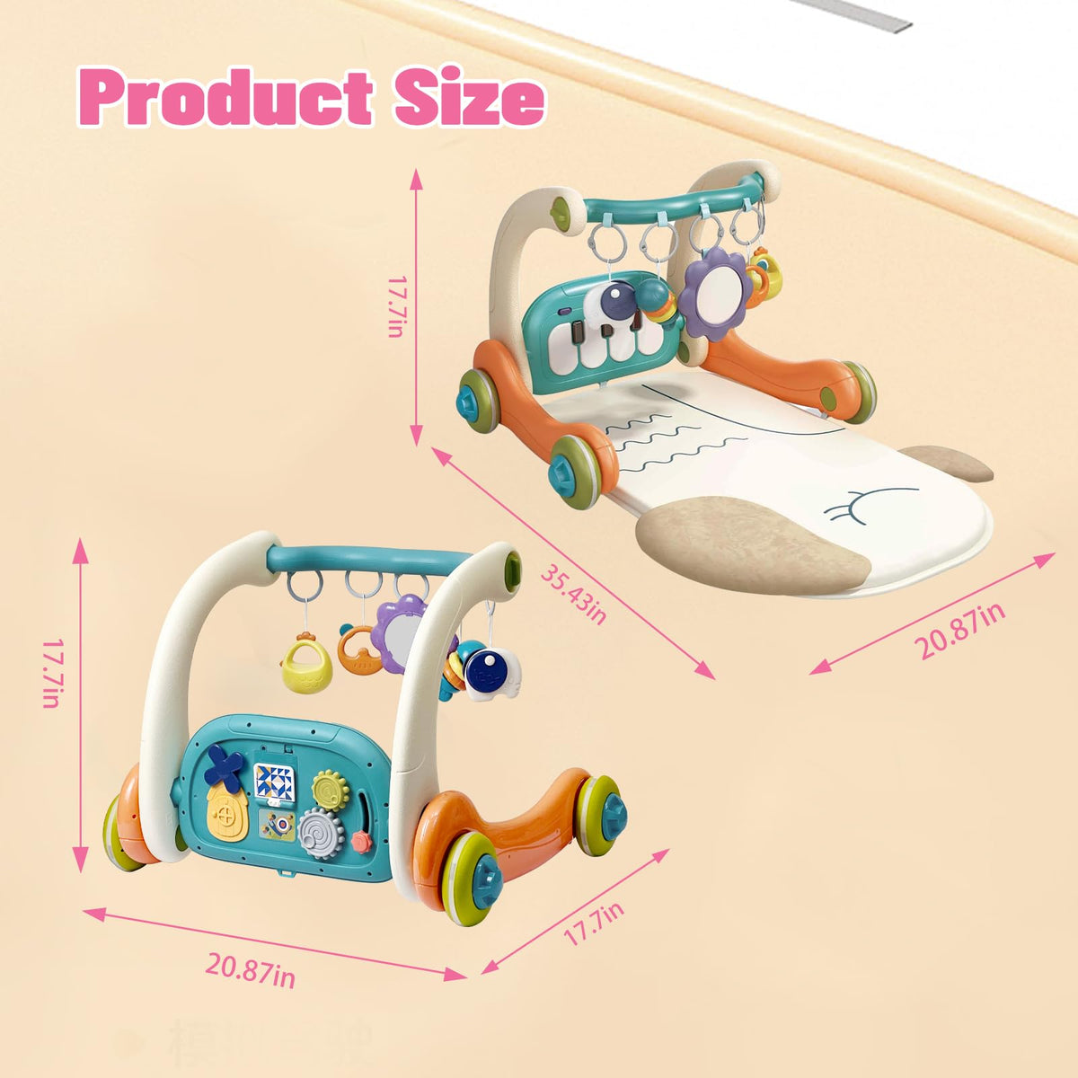 3 in 1 Baby Activity Gym Center with Music & Light M66012