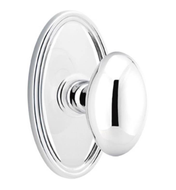 French Antique Brass Finish Passage Knob with Oval Rose J398