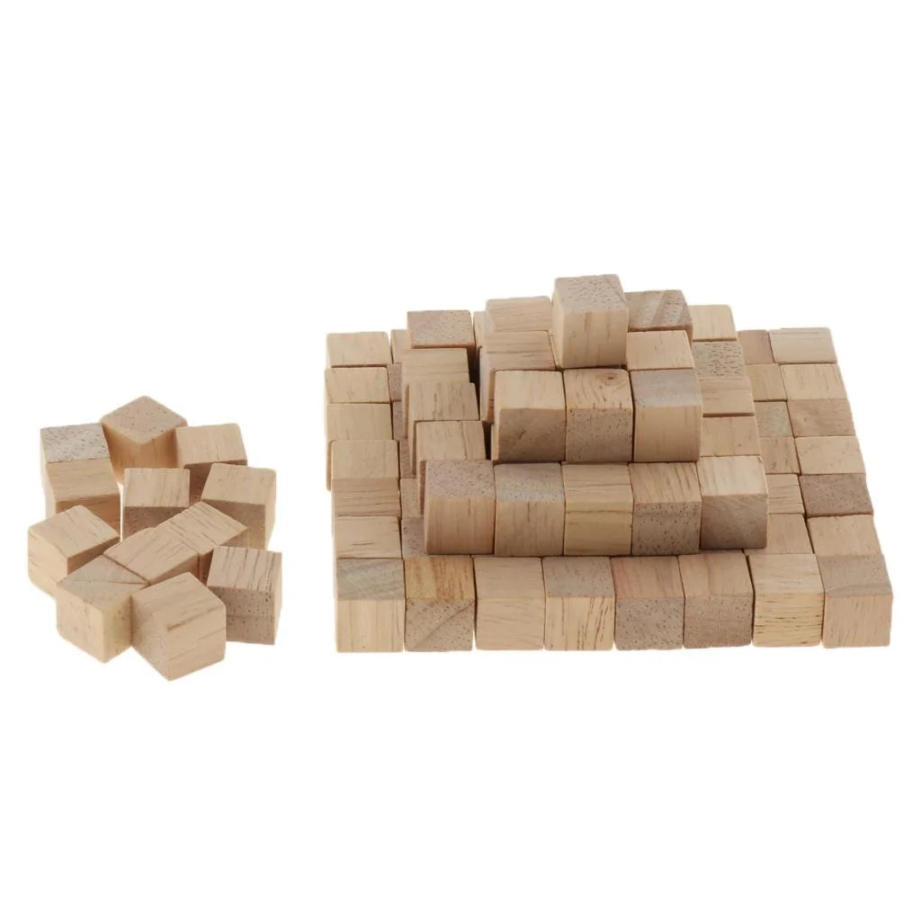 400pcs Natural Wooden Building Blocks Cubes Set X6767