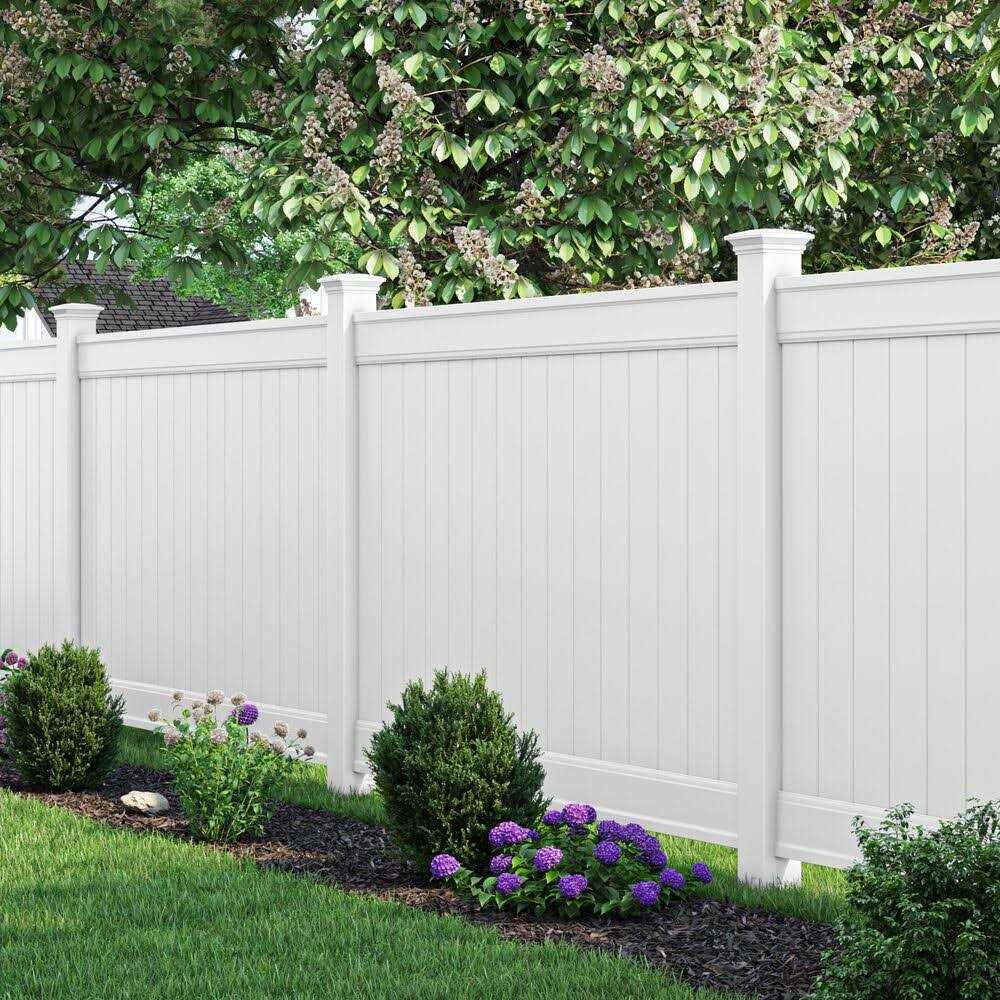 White Vinyl Flat-top Fence Panel X229580