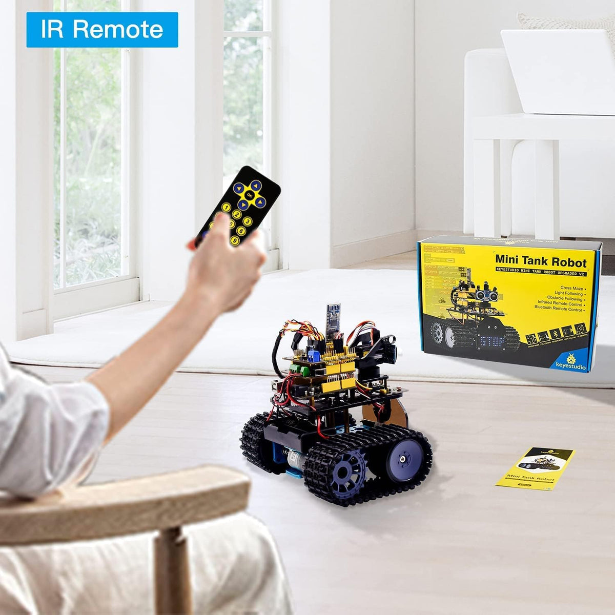 Mini Tank Robot Smart Car Kit with IR and App Control E9995