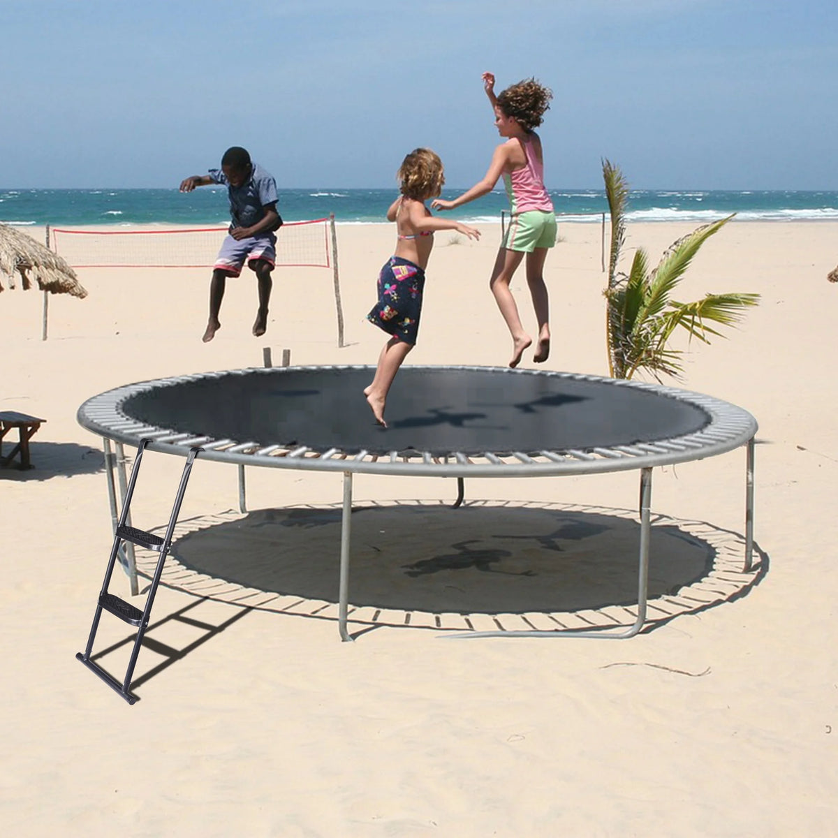 2 Step Trampoline Ladder with Wide Skid-Proof Steps D3456