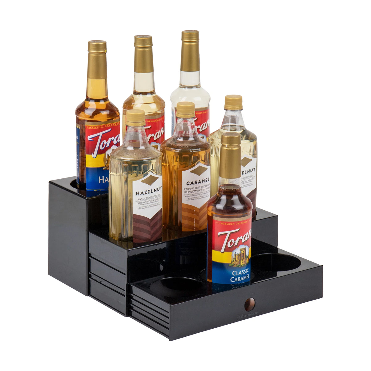 9 Compartment Black Syrup Bottle Holder V87839