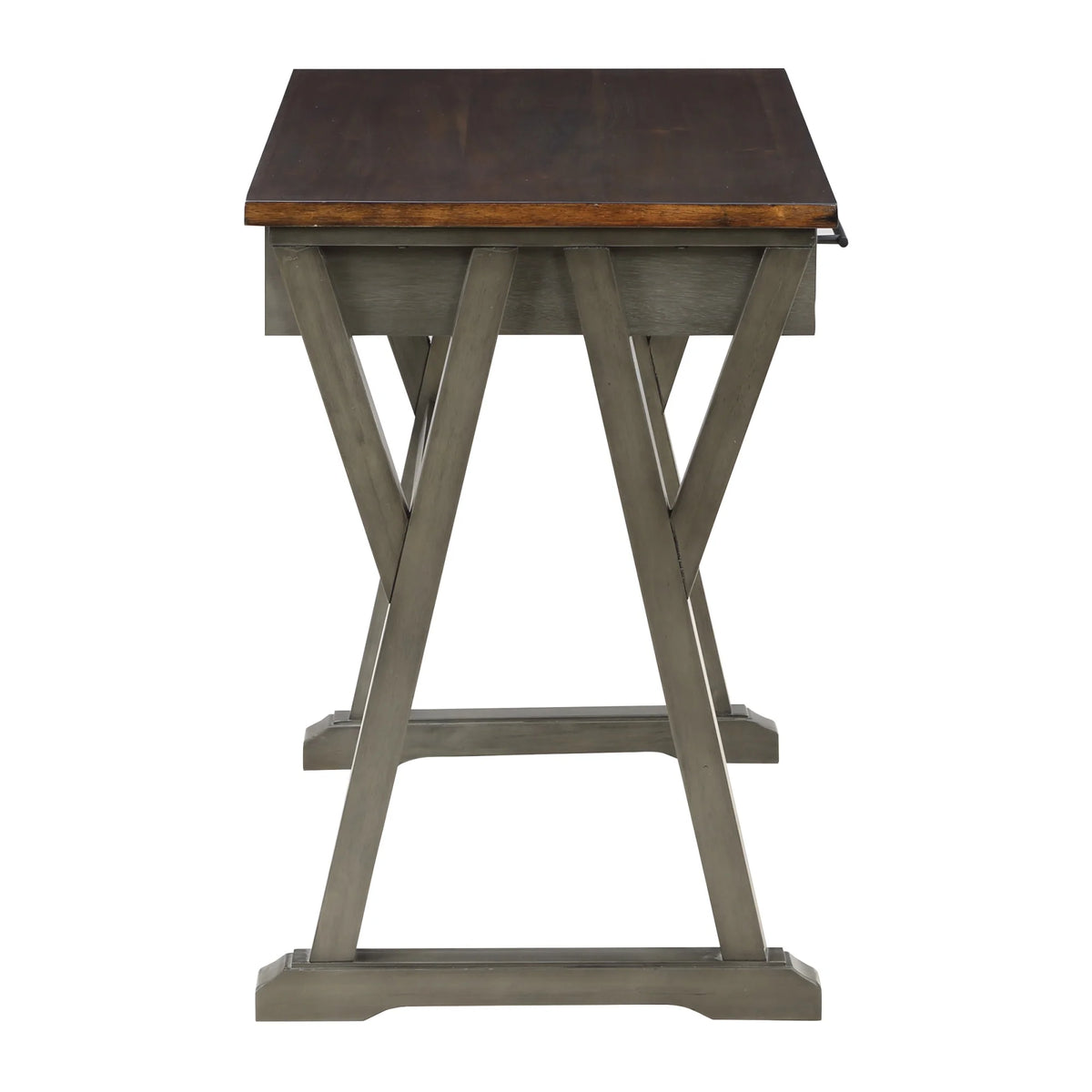 Slate Gray Engineered Wood Writing Desk with Drawers G98134